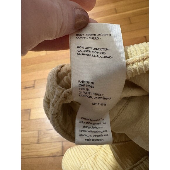 Free People We the Free Size M Second Chances Corduroy Shorts Yellow - Picture 7 of 7